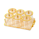Maxbell Dry Fruit Tray with Lid Multipurpose Appetizer Tray for Party Holiday Snacks amber