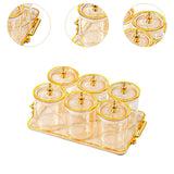 Maxbell Dry Fruit Tray with Lid Multipurpose Appetizer Tray for Party Holiday Snacks amber