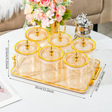 Maxbell Dry Fruit Tray with Lid Multipurpose Appetizer Tray for Party Holiday Snacks amber