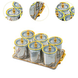 Maxbell Dry Fruit Tray with Lid Multipurpose Appetizer Tray for Party Holiday Snacks gray