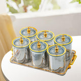 Maxbell Dry Fruit Tray with Lid Multipurpose Appetizer Tray for Party Holiday Snacks gray