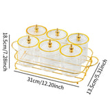 Maxbell Dried Fruit Snack Serving Plate Multipurpose for Living Room Fruit Seasoning Clear