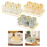 Maxbell Dried Fruit Snack Serving Plate Multipurpose for Living Room Fruit Seasoning Clear