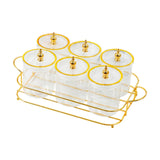 Maxbell Dried Fruit Snack Serving Plate Multipurpose for Living Room Fruit Seasoning Clear