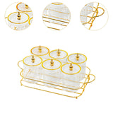 Maxbell Dried Fruit Snack Serving Plate Multipurpose for Living Room Fruit Seasoning Clear