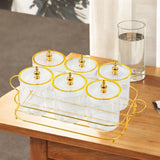 Maxbell Dried Fruit Snack Serving Plate Multipurpose for Living Room Fruit Seasoning Clear
