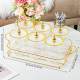 Maxbell Dried Fruit Snack Serving Plate Multipurpose for Living Room Fruit Seasoning Clear