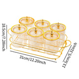 Maxbell Dried Fruit Snack Serving Plate Multipurpose for Living Room Fruit Seasoning Amber