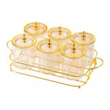 Maxbell Dried Fruit Snack Serving Plate Multipurpose for Living Room Fruit Seasoning Amber