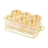 Maxbell Dried Fruit Snack Serving Plate Multipurpose for Living Room Fruit Seasoning Amber