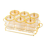 Maxbell Dried Fruit Snack Serving Plate Multipurpose for Living Room Fruit Seasoning Amber