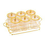 Maxbell Dried Fruit Snack Serving Plate Multipurpose for Living Room Fruit Seasoning Amber