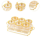 Maxbell Dried Fruit Snack Serving Plate Multipurpose for Living Room Fruit Seasoning Amber
