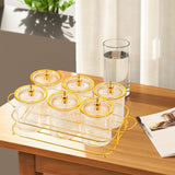 Maxbell Dried Fruit Snack Serving Plate Multipurpose for Living Room Fruit Seasoning Amber