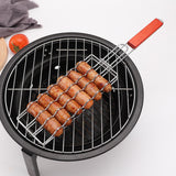 Maxbell Sausage Rack Grill Basket Grill Mesh Clip Holder for Grilling Fruits Seafood