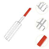 Maxbell Sausage Rack Grill Basket Grill Mesh Clip Holder for Grilling Fruits Seafood