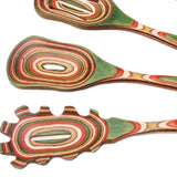 Maxbell 6Pcs Kitchen Utensils Set Comfortable Grip Serving Wooden Spoons for Cooking