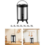 Maxbell Stainless Steel Insulated Barrel Hot Stock Pots for Tea Juice Hot Water 6L