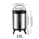 Maxbell Stainless Steel Insulated Barrel Hot Stock Pots for Tea Juice Hot Water 18L