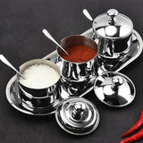 Maxbell Divided Condiment Seasoning Jar Snacks Dish for Cafe Bar Kitchen Dining Room Style A