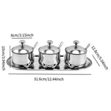 Maxbell Divided Condiment Seasoning Jar Snacks Dish for Cafe Bar Kitchen Dining Room Style A