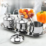 Maxbell Divided Condiment Seasoning Jar Snacks Dish for Cafe Bar Kitchen Dining Room Style A