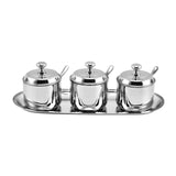 Maxbell Divided Condiment Seasoning Jar Snacks Dish for Cafe Bar Kitchen Dining Room Style B