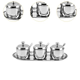 Maxbell Divided Condiment Seasoning Jar Snacks Dish for Cafe Bar Kitchen Dining Room Style B