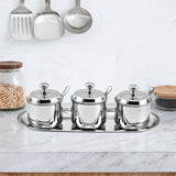 Maxbell Divided Condiment Seasoning Jar Snacks Dish for Cafe Bar Kitchen Dining Room Style B