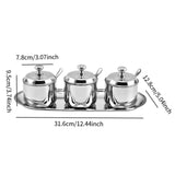 Maxbell Divided Condiment Seasoning Jar Snacks Dish for Cafe Bar Kitchen Dining Room Style B