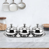 Maxbell Divided Condiment Seasoning Jar Snacks Dish for Cafe Bar Kitchen Dining Room Style C