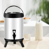 Maxbell Stainless Steel Insulated Barrel Use Stock Pots for Milk Hot Water 10L