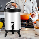 Maxbell Stainless Steel Insulated Barrel Use Stock Pots for Milk Hot Water 14L