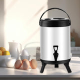 Maxbell Stainless Steel Insulated Barrel Use Stock Pots for Milk Hot Water 18L