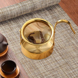 Maxbell Rotating Portable Sturdy Rotatable Tea Strainer for Living Room Office Hotel Gold