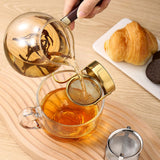 Maxbell Rotating Portable Sturdy Rotatable Tea Strainer for Living Room Office Hotel Gold