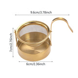Maxbell Rotating Portable Sturdy Rotatable Tea Strainer for Living Room Office Hotel Gold