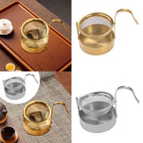 Maxbell Rotating Portable Sturdy Rotatable Tea Strainer for Living Room Office Hotel Gold