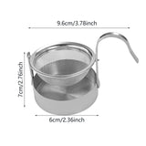 Maxbell Rotating Portable Sturdy Rotatable Tea Strainer for Living Room Office Hotel Silver