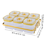 Maxbell Dried Fruit Plate Nordic Appetizer Serving Tray for Home Kitchen Dining Room Clear