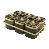 Maxbell Dried Fruit Plate Nordic Appetizer Serving Tray for Home Kitchen Dining Room Green