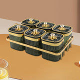 Maxbell Dried Fruit Plate Nordic Appetizer Serving Tray for Home Kitchen Dining Room Green