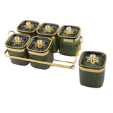 Maxbell Dried Fruit Plate Nordic Appetizer Serving Tray for Home Kitchen Dining Room Green