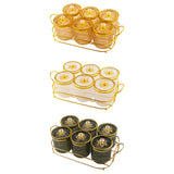 Maxbell Nut and Candy Serving Tray Dried Fruit Tray with Lid for Candy Cookies Fruit Gold