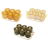 Maxbell Nut and Candy Serving Tray Dried Fruit Tray with Lid for Candy Cookies Fruit Gold