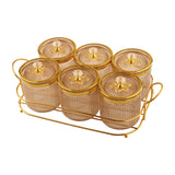 Maxbell Nut and Candy Serving Tray Dried Fruit Tray with Lid for Candy Cookies Fruit Gold