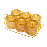 Maxbell Nut and Candy Serving Tray Dried Fruit Tray with Lid for Candy Cookies Fruit Gold