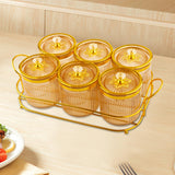 Maxbell Nut and Candy Serving Tray Dried Fruit Tray with Lid for Candy Cookies Fruit Gold