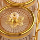 Maxbell Nut and Candy Serving Tray Dried Fruit Tray with Lid for Candy Cookies Fruit Gold