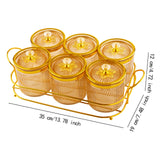 Maxbell Nut and Candy Serving Tray Dried Fruit Tray with Lid for Candy Cookies Fruit Gold